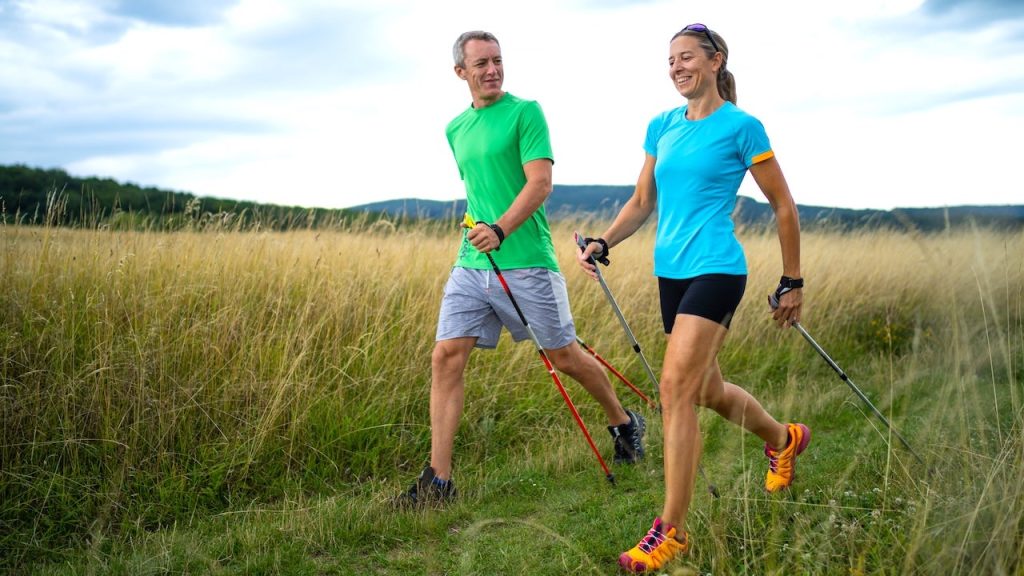 Simple daily walks in a 6-6-6 routine help burn fat.