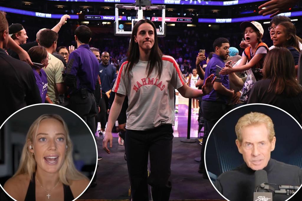 Sophie Cunningham disagrees with Skip Bayless' comments about Caitlin Clark's injury.