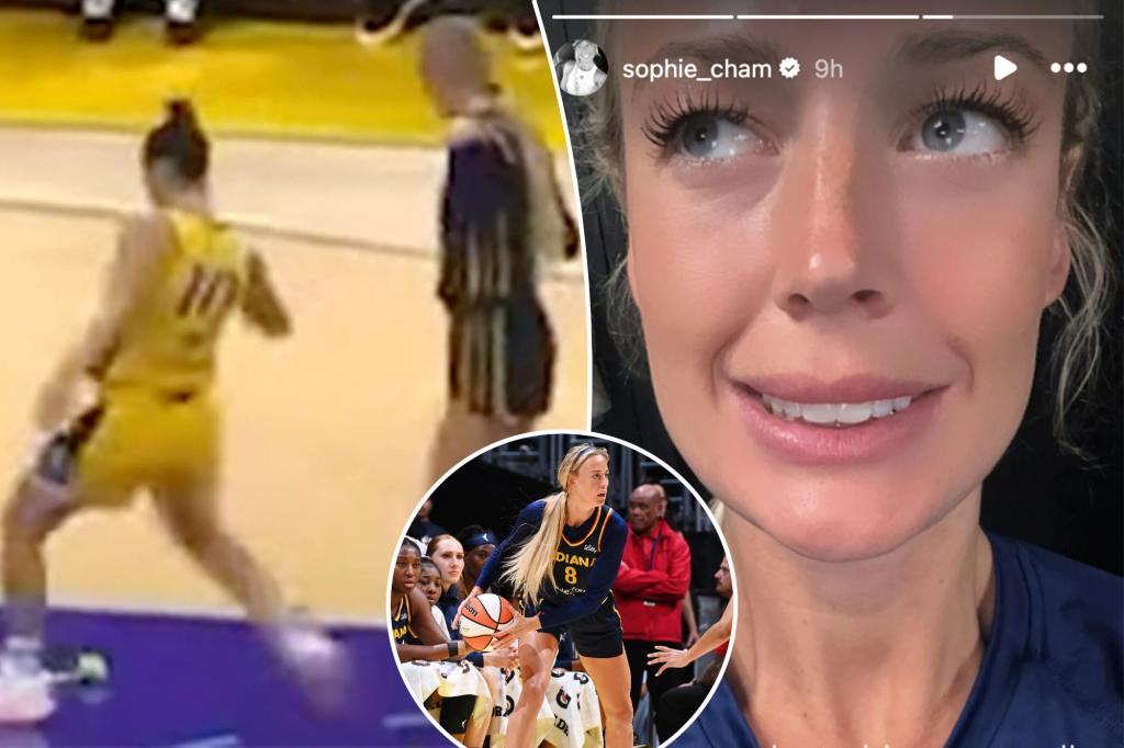 Sophie Cunningham responds to adult toy event during Fever game