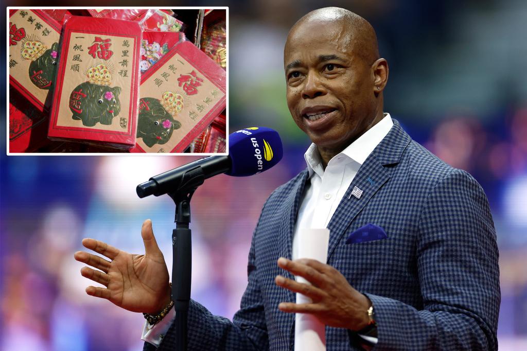 Supporters of Mayor Adams seen distributing cash-filled red envelopes at three summer campaign events, according to a report.