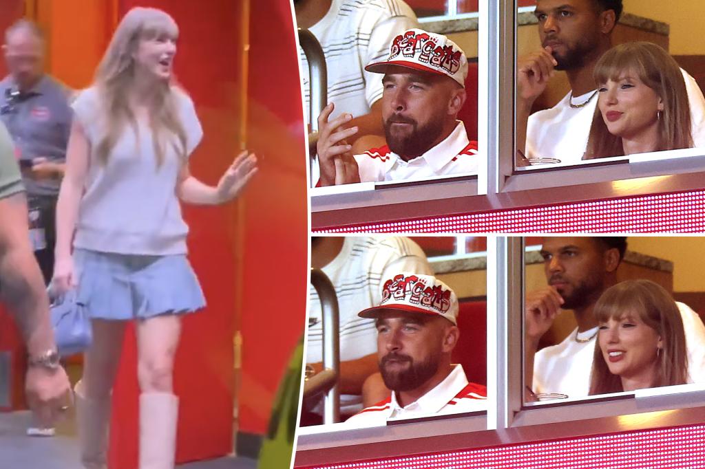 Taylor Swift and Travis Kelce visit Arrowhead Stadium for their first outing since getting engaged