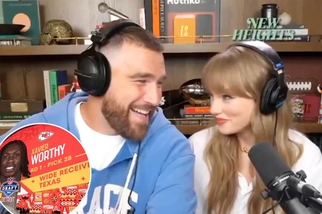 Taylor Swift remembers her joyful response to the Chiefs selecting Xavier Worthy.