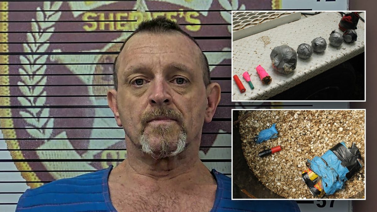 Tennessee man reportedly attempted to set off explosives while being apprehended, according to officers.