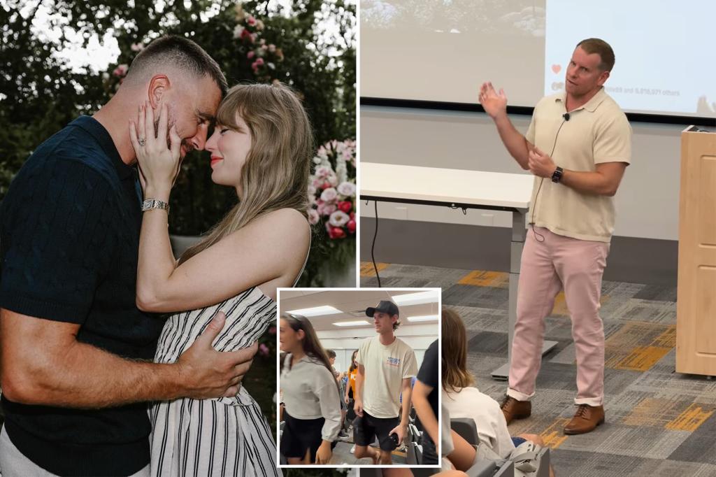Tennessee professor gains attention for canceling class to concentrate on Taylor Swift and Travis Kelce's engagement