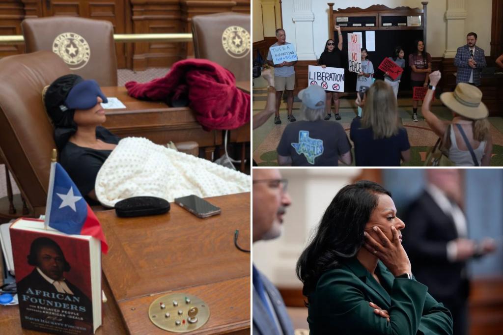 Texas Democrat Nicole Collier spent the night in the state House and refers to herself as a 'political prisoner'