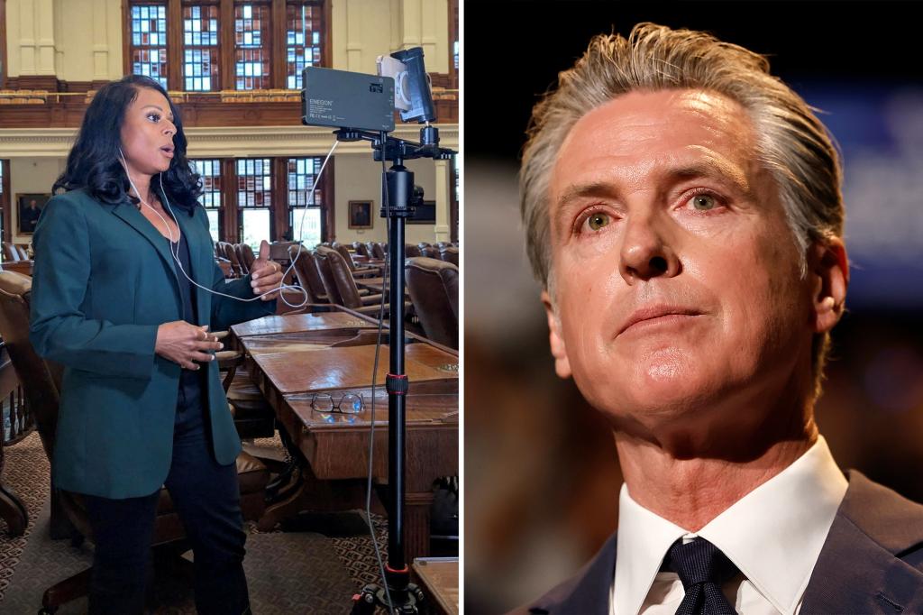 Texas Rep. Nicole Collier suddenly ends call with Newsom after learning she's breaking the law