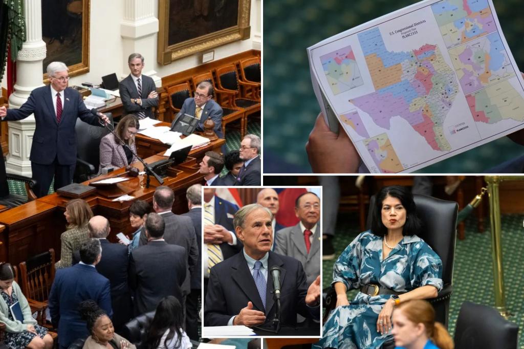 Texas legislators approve revised congressional map benefiting GOP and send it to Governor Greg Abbott.