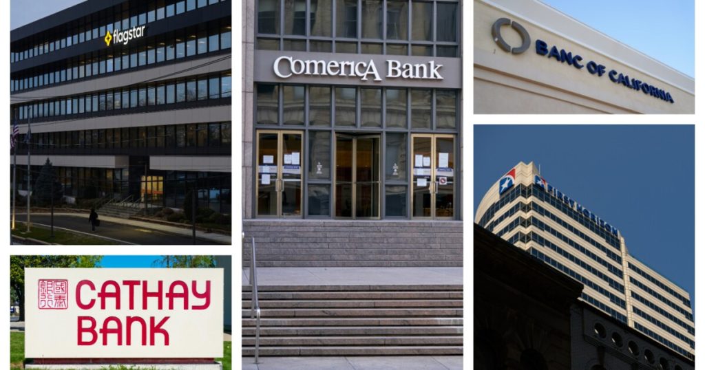 These five regional banks might be looking to sell, and the reasons differ.