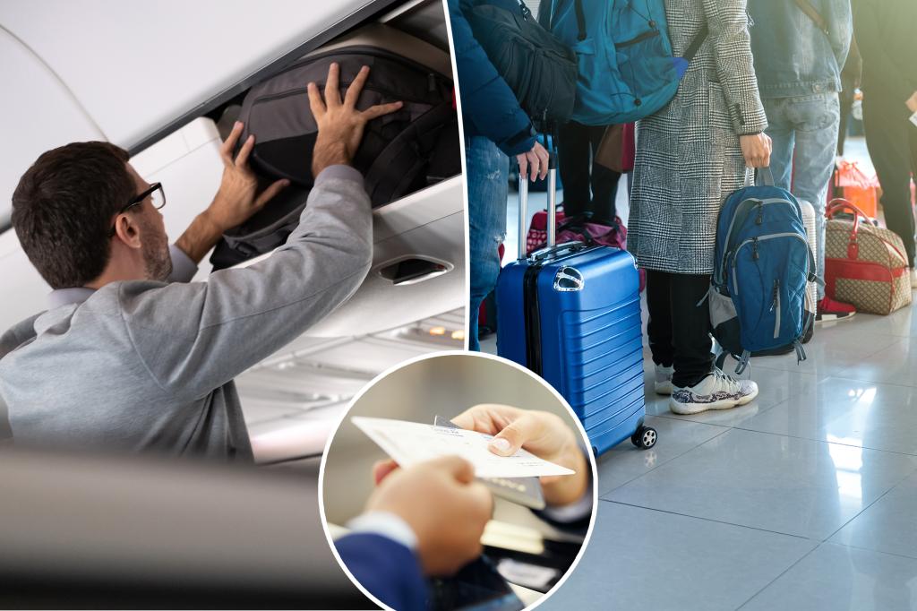 Travel experts share a tip for always getting overhead bin space on your flight.