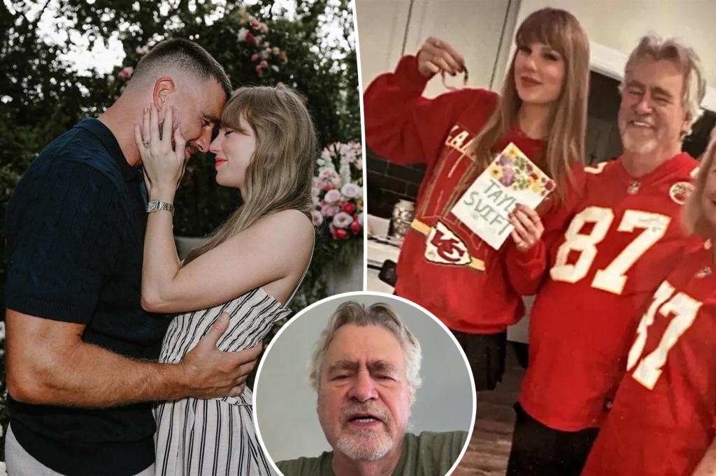 Travis Kelce's father shares how the NFL player and Taylor Swift announced their engagement to family and friends.