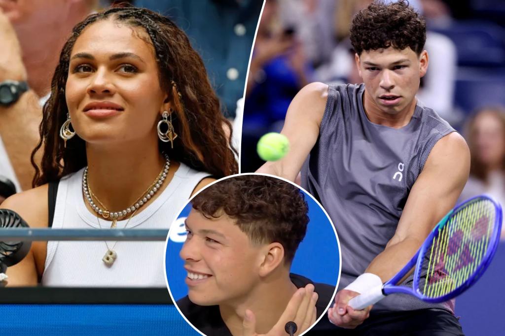 Trinity Rodman interrupts her boyfriend Ben Shelton's press conference at the US Open.