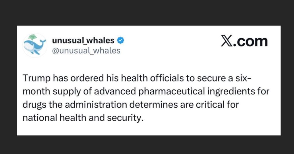 Trump Directs Stockpiling of Essential Medications – Here's a Method to Obtain What You Require