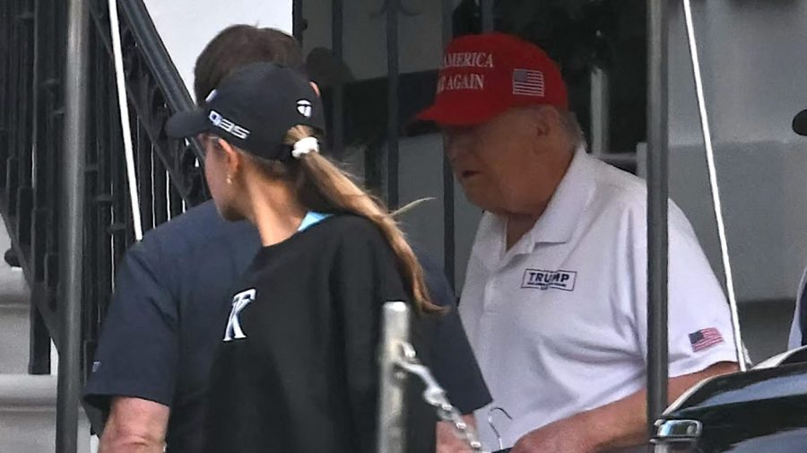 Trump addresses health speculation, visits golf course