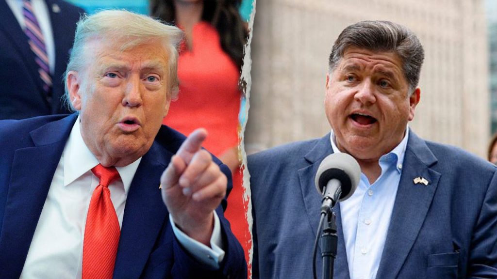 Trump criticizes Illinois Governor Pritzker and the Chicago mayor as equally lacking in ability.