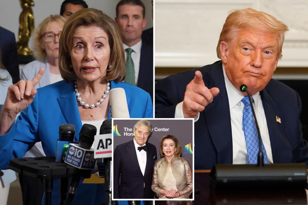 Trump criticizes Nancy Pelosi as 'disgusting degenerate' and claims her 'average' husband profited from 'inside information'