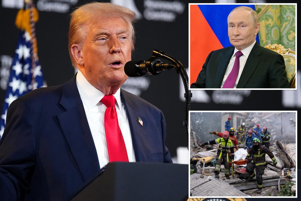 Trump expresses doubt about being able to persuade Putin to halt the bombing of Ukrainian civilians.