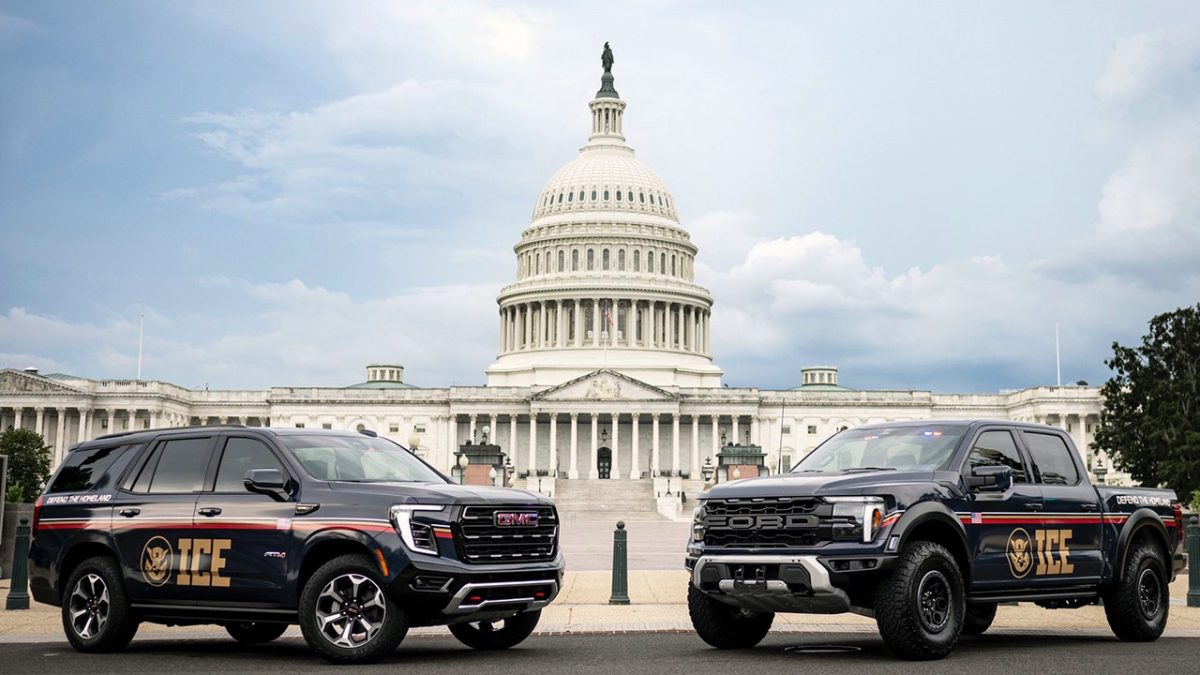 Trump's name featured on new ICE vehicles in Washington fleet launch
