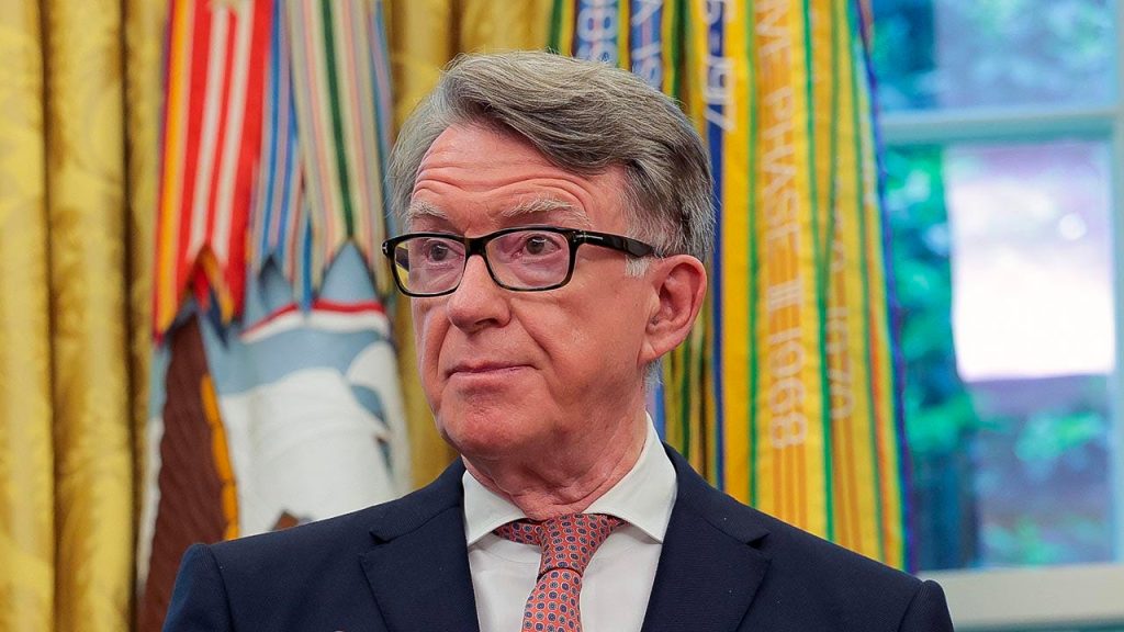 UK ambassador Peter Mandelson advocates for the Super Bowl to take place in Britain