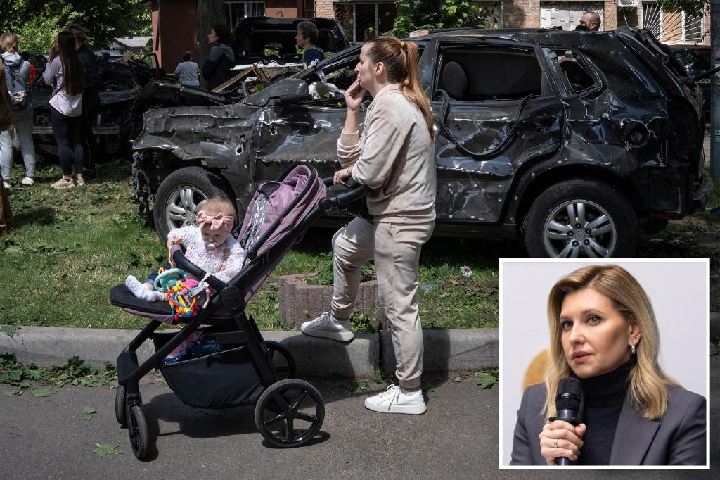Ukraine's first lady calls for the return of abducted children as peace talks with Russia are underway.