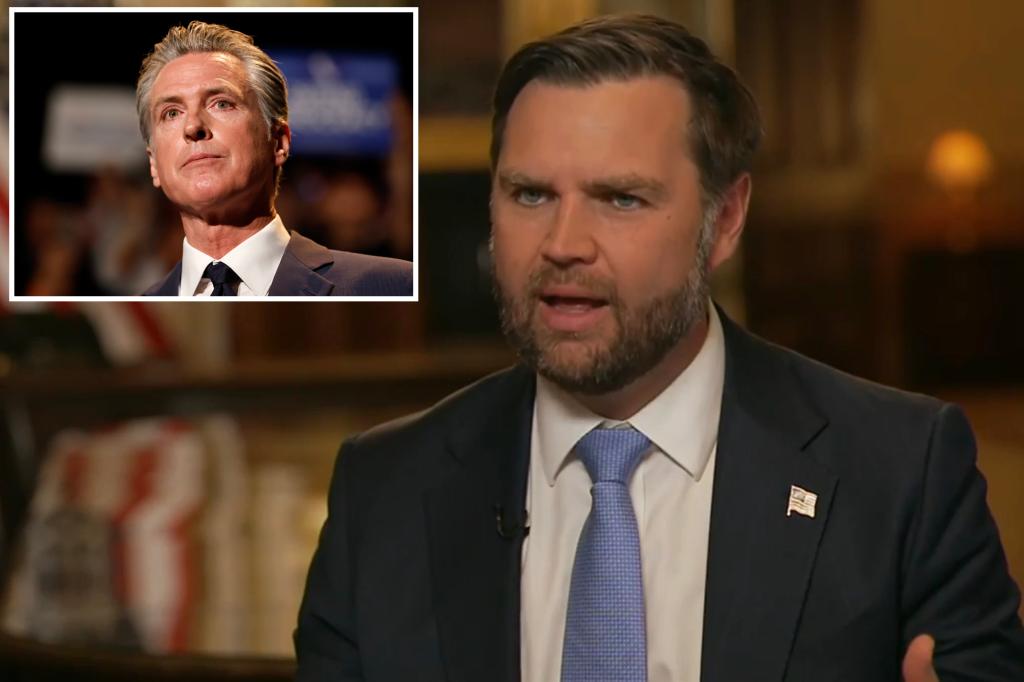 Vance criticizes Newsom’s attempts to imitate Trump and highlights the Washington measures.