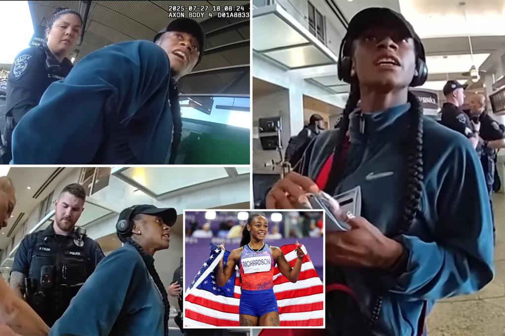 Video of Sha'Carri Richardson's arrest reveals her labeling her boyfriend a 'coward'