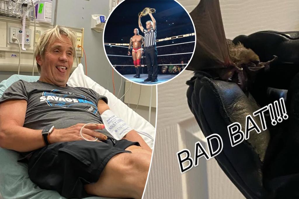 WWE referee Charles Robinson admitted to the hospital after being bitten by a bat
