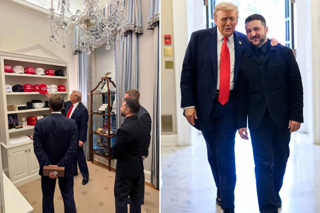 White House merchandise room draws attention after Zelensky seen wearing '4 more years' hat