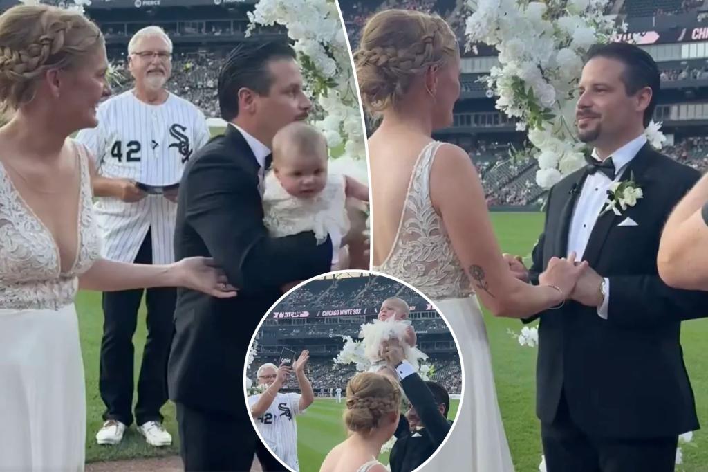 White Sox game includes a one-minute wedding ceremony