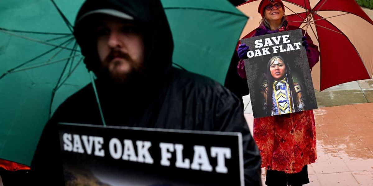 Why is the government allowing a Chinese-backed company to destroy sacred land in the US?