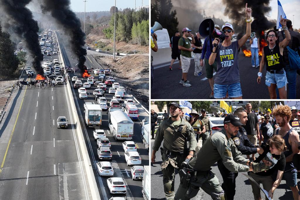 Widespread protests take place in Israel calling for a hostage agreement and an end to the Gaza conflict