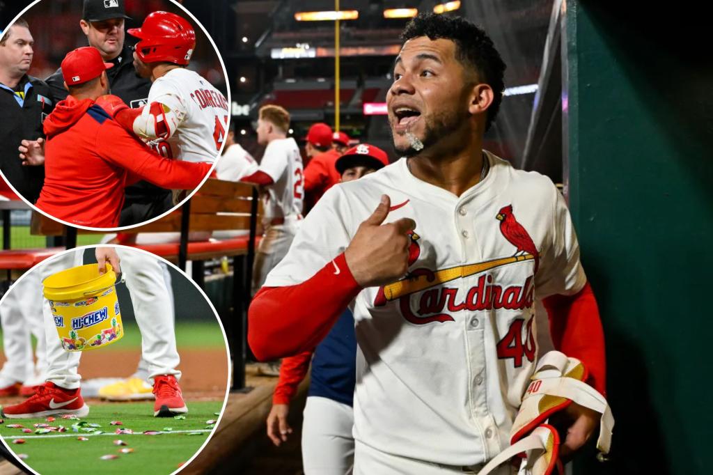 Willson Contreras banned for six games following incident involving thrown bat and candy