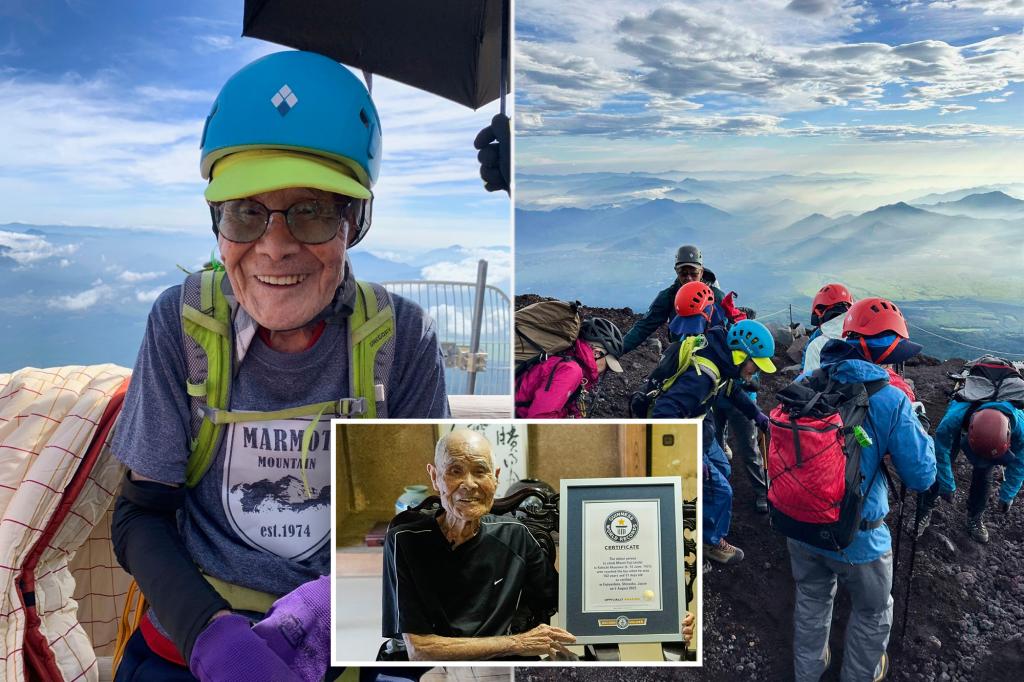 102-year-old Kokichi Akuzawa achieves Guinness World Record for being the oldest to climb Mount Fuji