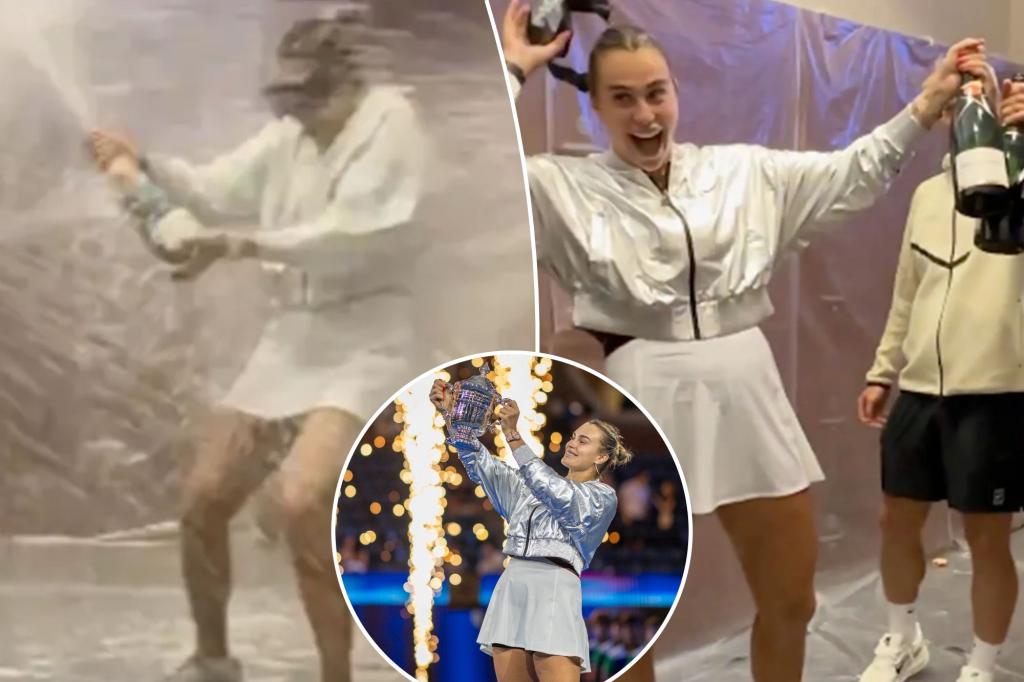 A look at Aryna Sabalenka's festive US Open celebrations
