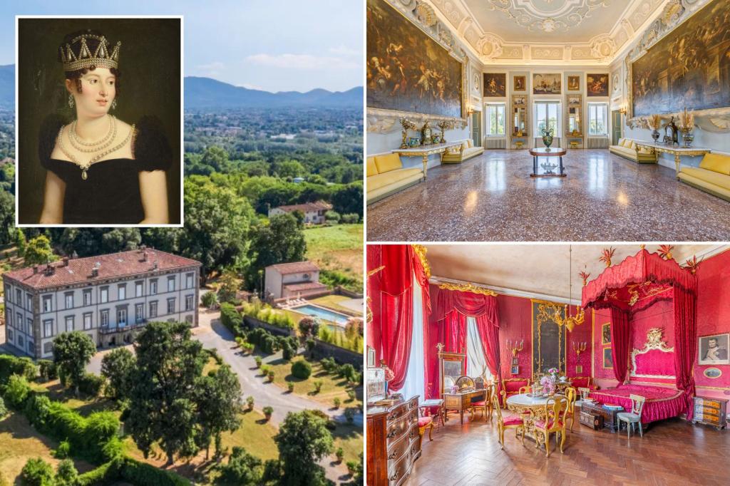 A villa once home to Napoleon Bonaparte's sister is now on the market.