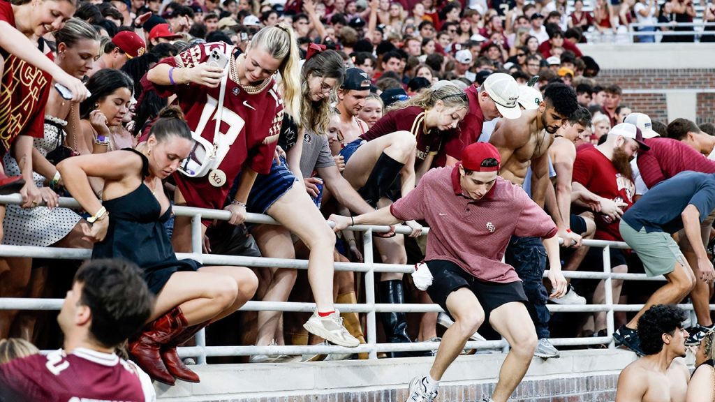 ACC imposes a $50,000 penalty on Florida State for rushing the field following their win against Alabama.