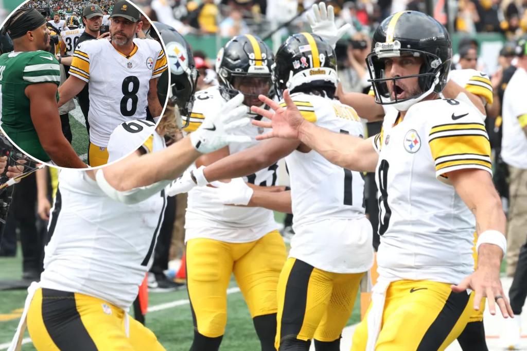 Aaron Rodgers takes the Jets by surprise in a shocking ending to his first game with the Steelers