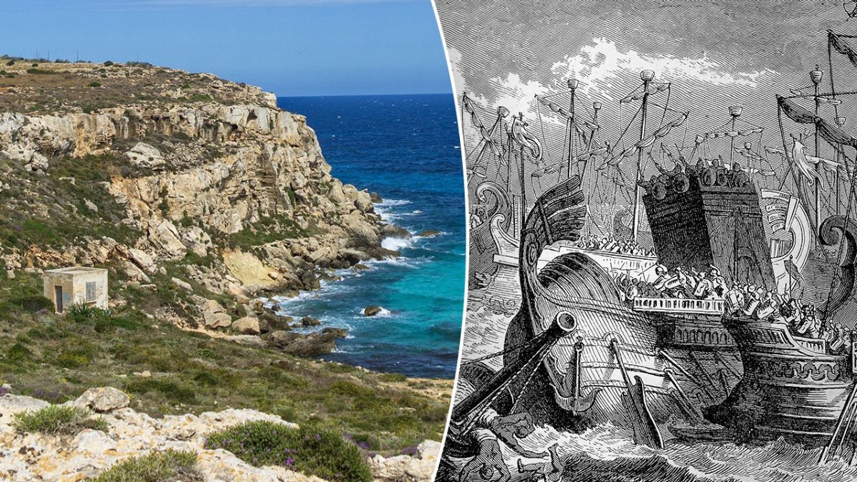 Ancient Roman helmet from the First Punic War found near the Italian coast