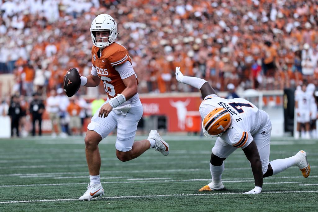 Arch Manning promises to improve as conference games approach for Texas.