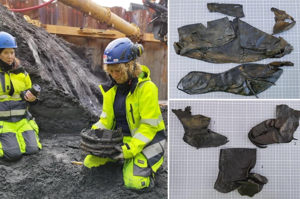 Archaeologists amazed by unusual medieval shoes and bags found beneath the city