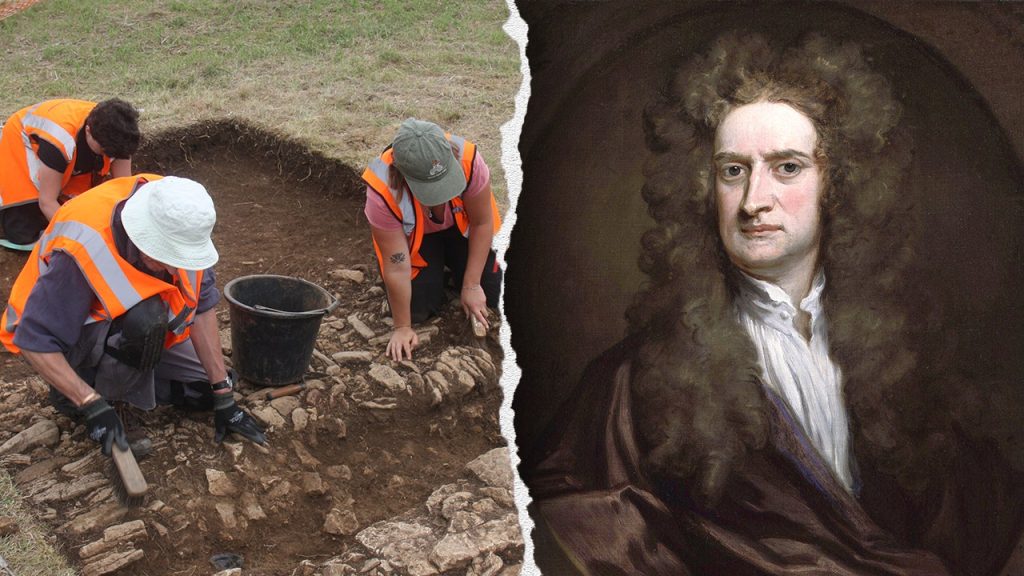Archaeologists discover remains of the house belonging to Isaac Newton's mother from the 17th century