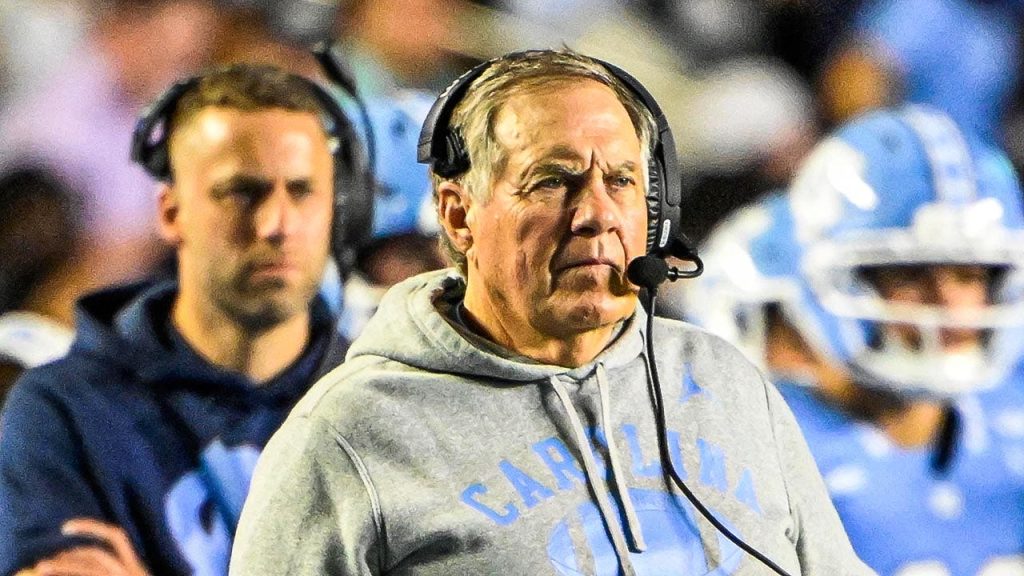 Belichick faces a harsh introduction to college football with UNC's overwhelming defeat.