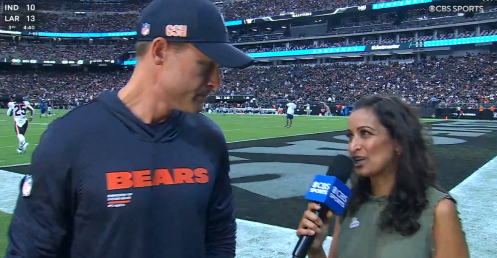Ben Johnson discusses an awkward viral interaction with a sideline reporter.