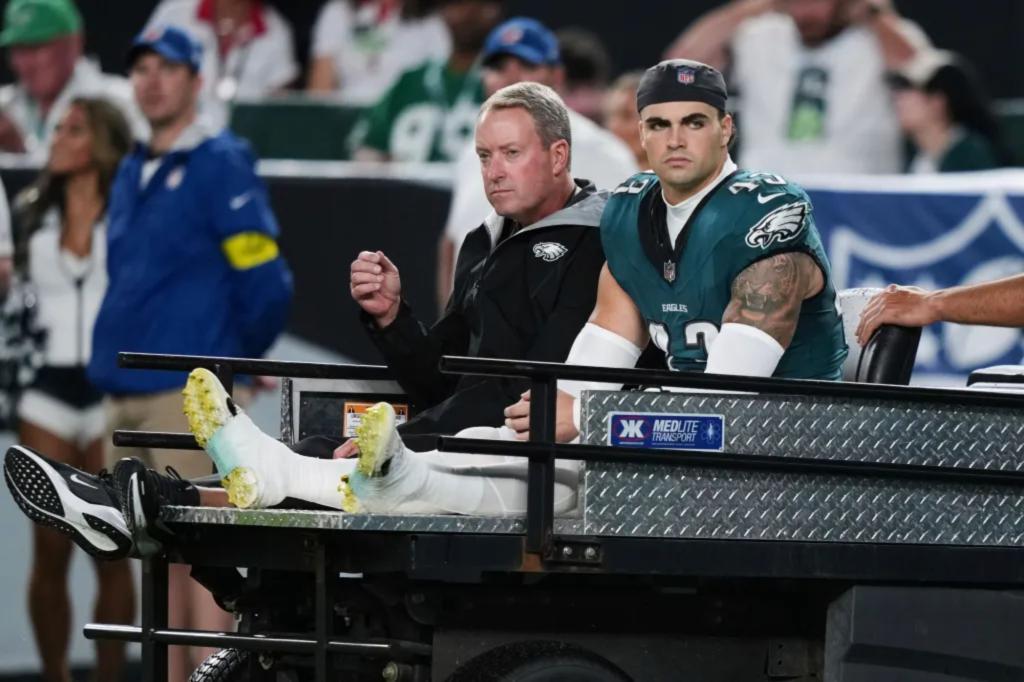 Ben VanSumeren of the Eagles sidelined for the season due to injury