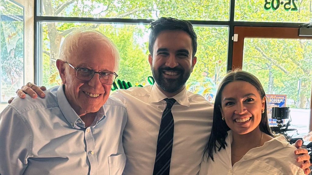 Bernie Sanders joins AOC and Mamdani in popular Astoria campaign photo