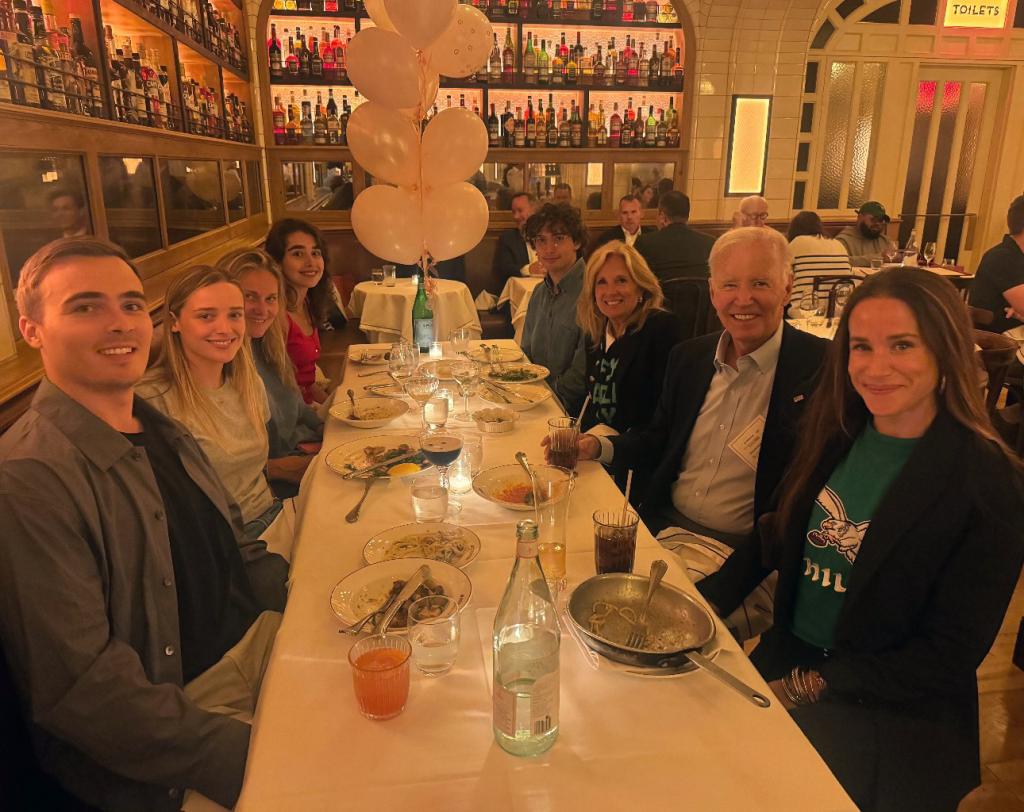Biden cheerful at granddaughter's birthday dinner following a significant head injury from cancer surgery