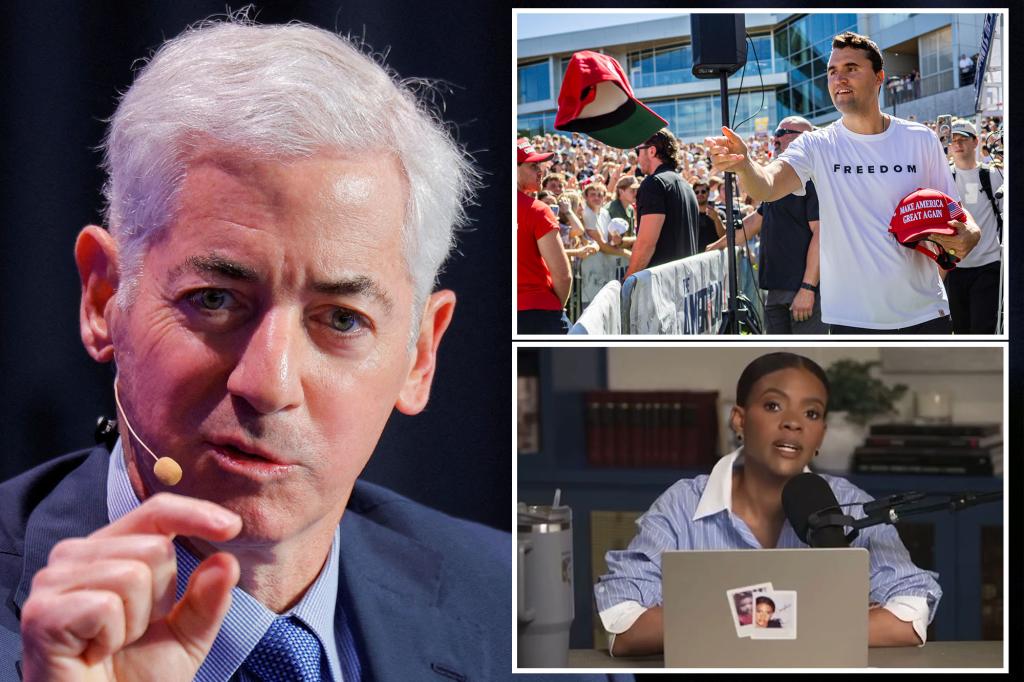 Bill Ackman disputes Candace Owens' assertion that he organized a 'intervention' for Charlie Kirk regarding Israel.