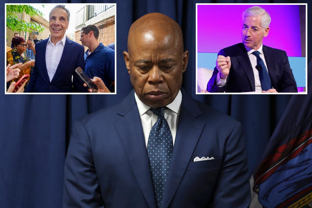 Bill Ackman supports Cuomo for mayor of New York City and asks Adams to withdraw.