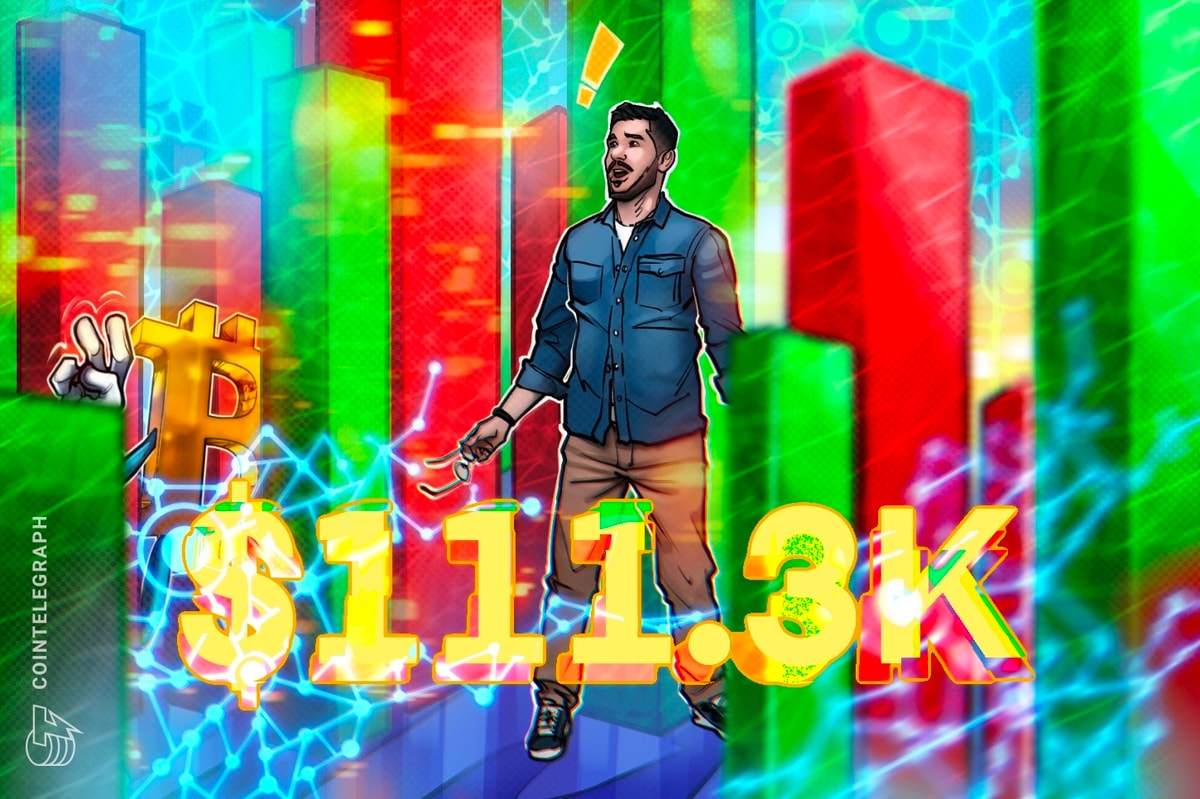 Bitcoin reaches $111.3K with a forecast suggesting a 10% drop as the most serious outcome.