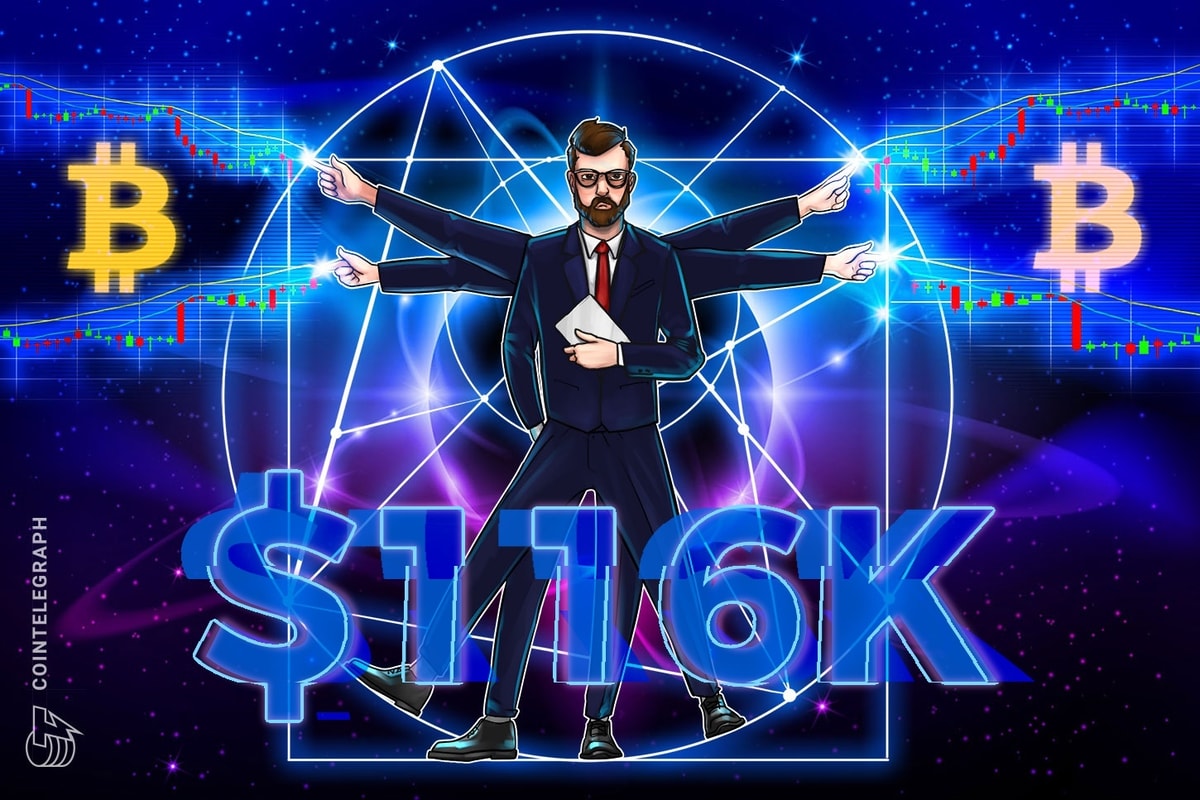 Bitcoin traders are focused on these BTC price points at $116K.