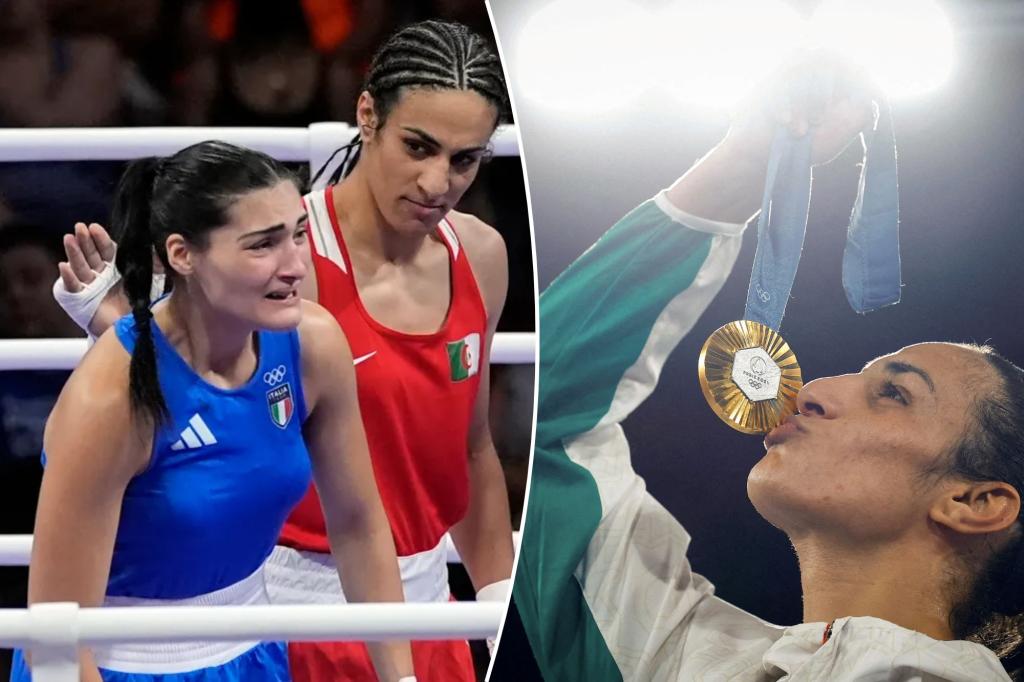 Boxer Angela Carini, who withdrew from her match with Imane Khelif, talks about supposed online harassment.